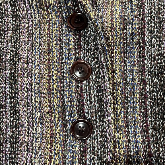 Ladies blazer purplish black brown knit-S - Picture 6 of 9